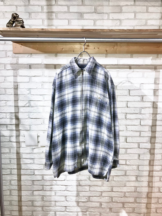 Old Check Flannel Zip Shirt
