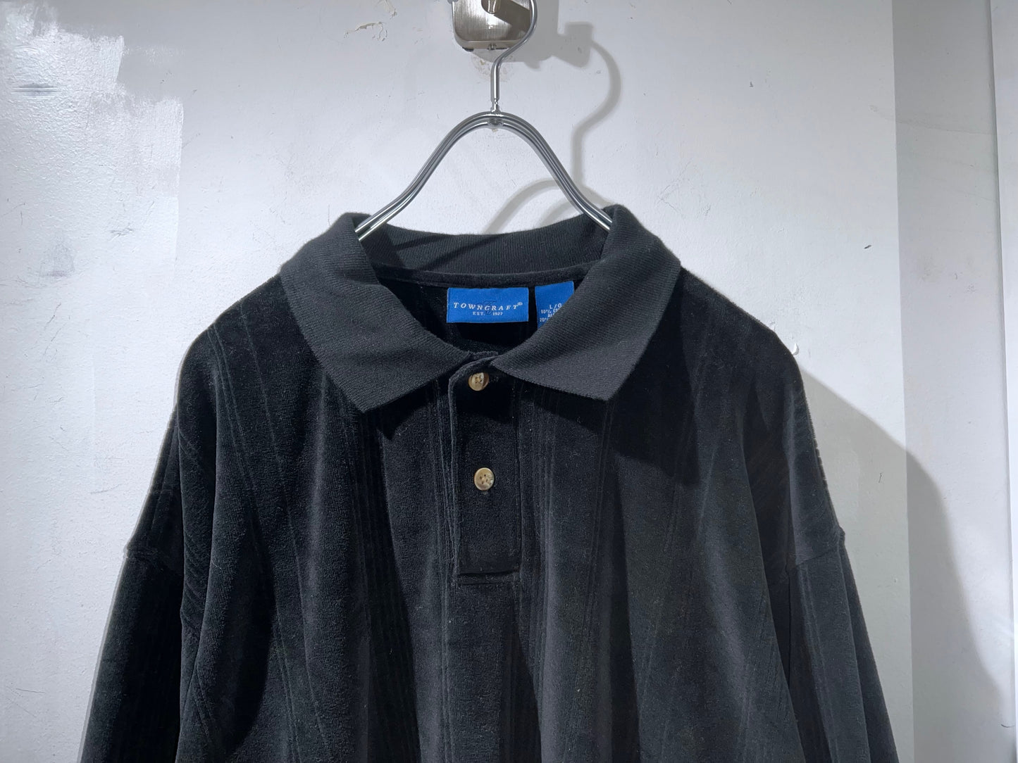 TOWNCRAFT Velour L/S Polo Shirt