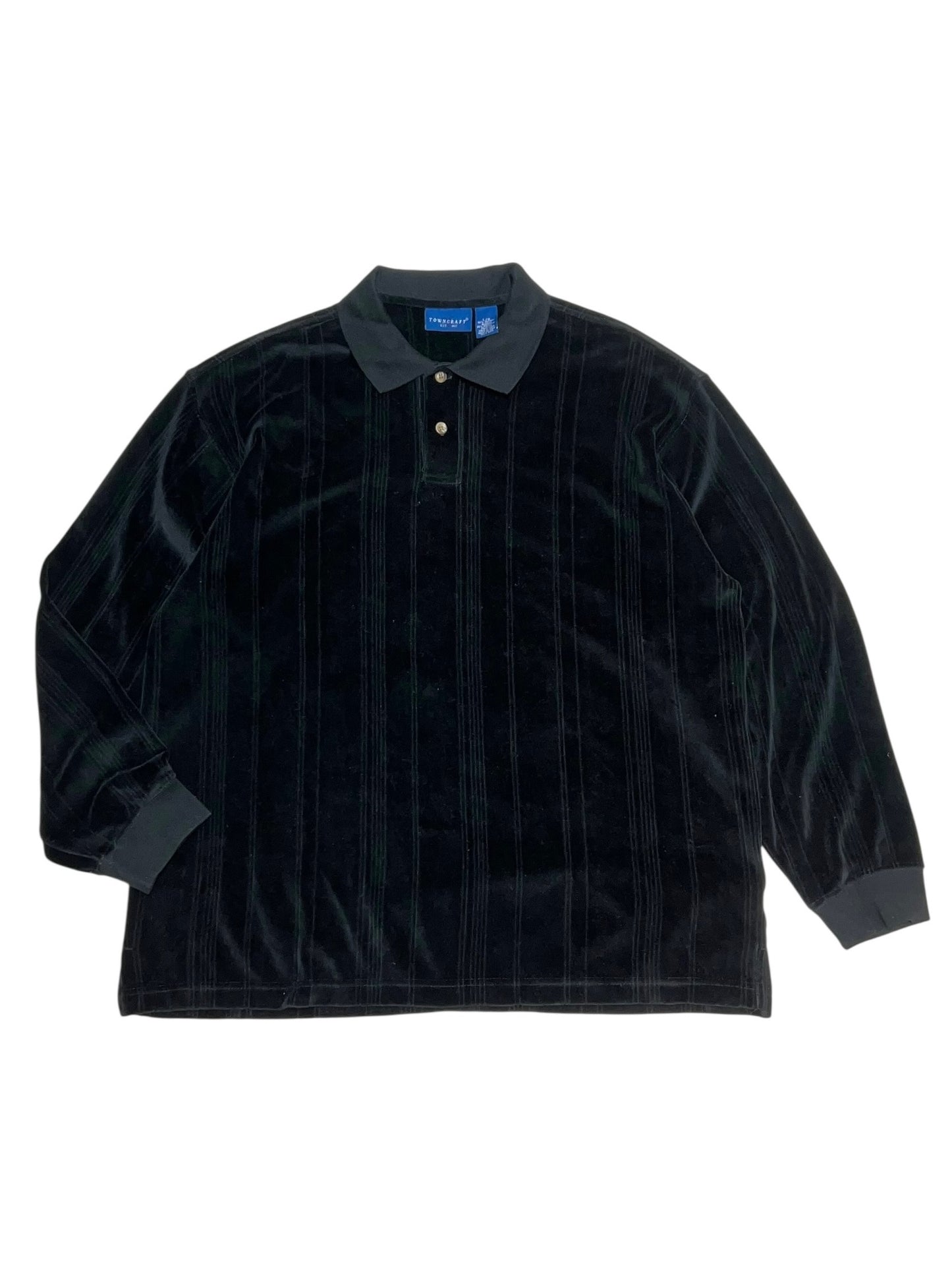 TOWNCRAFT Velour L/S Polo Shirt