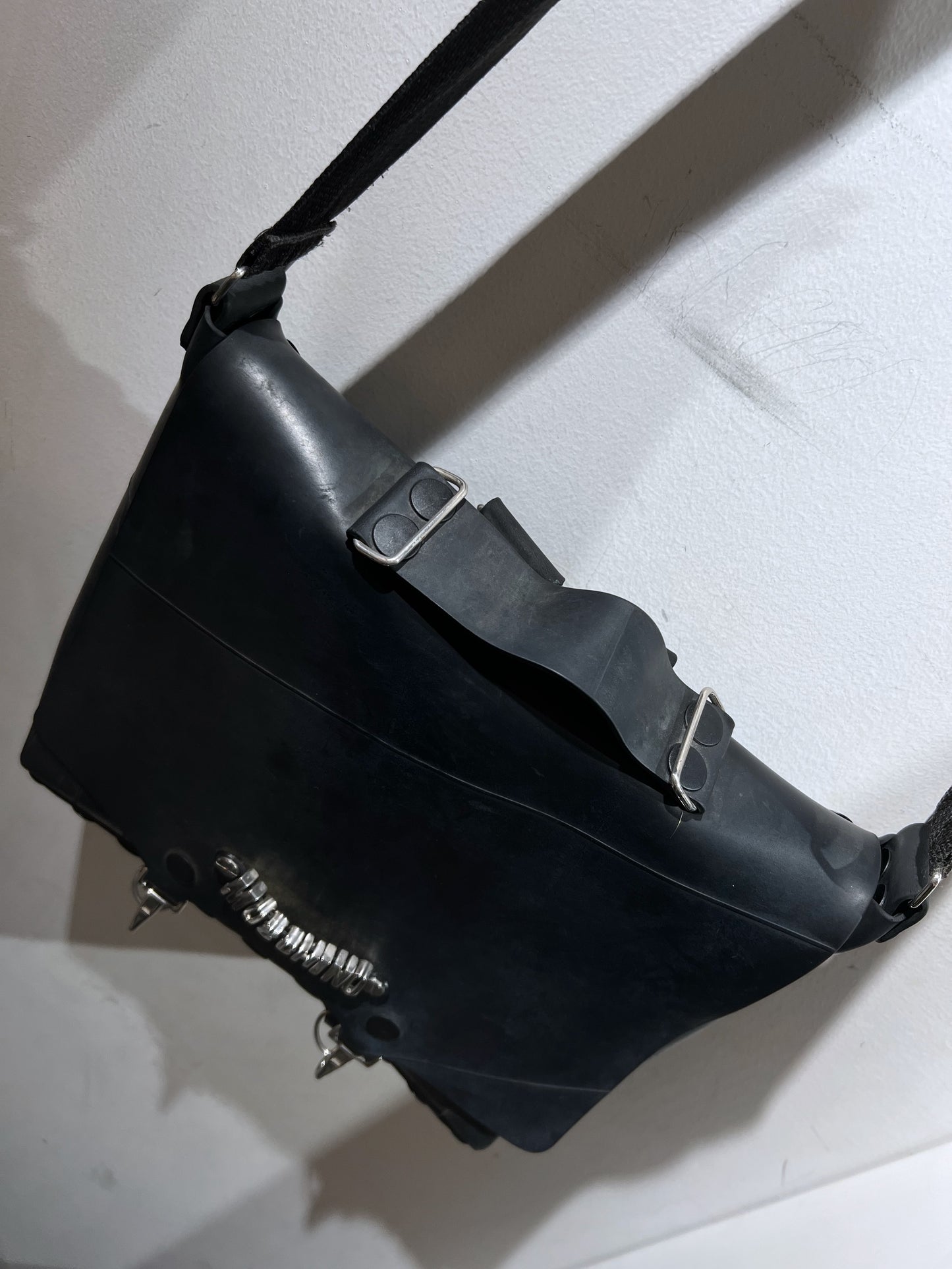 Rare Old MOSCHINO Rubber Coating 3Way Bag