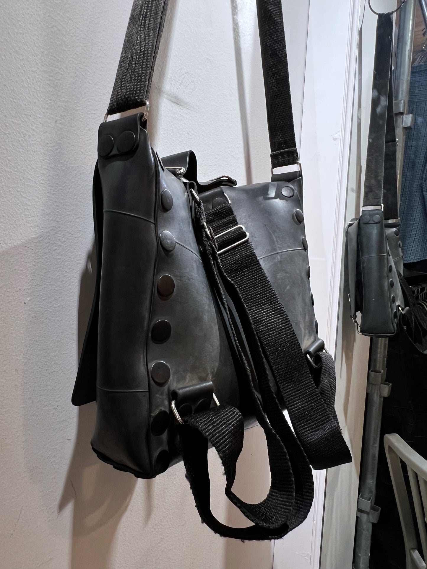 Rare Old MOSCHINO Rubber Coating 3Way Bag