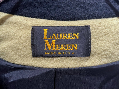 Old LAUREN MEREN Bi-Color Wool Zip Coat