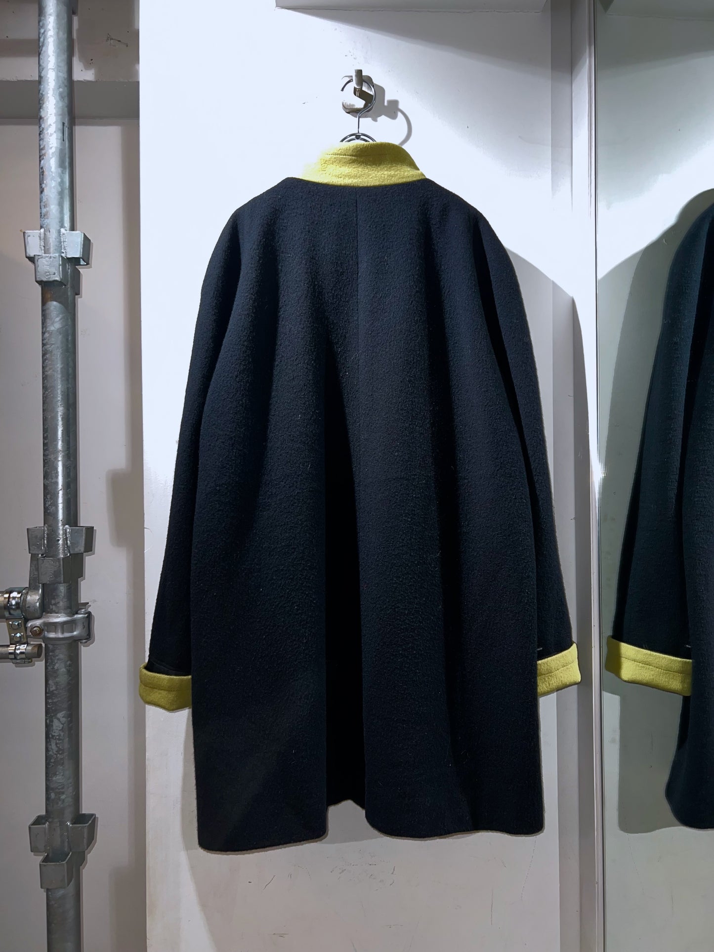 Old LAUREN MEREN Bi-Color Wool Zip Coat