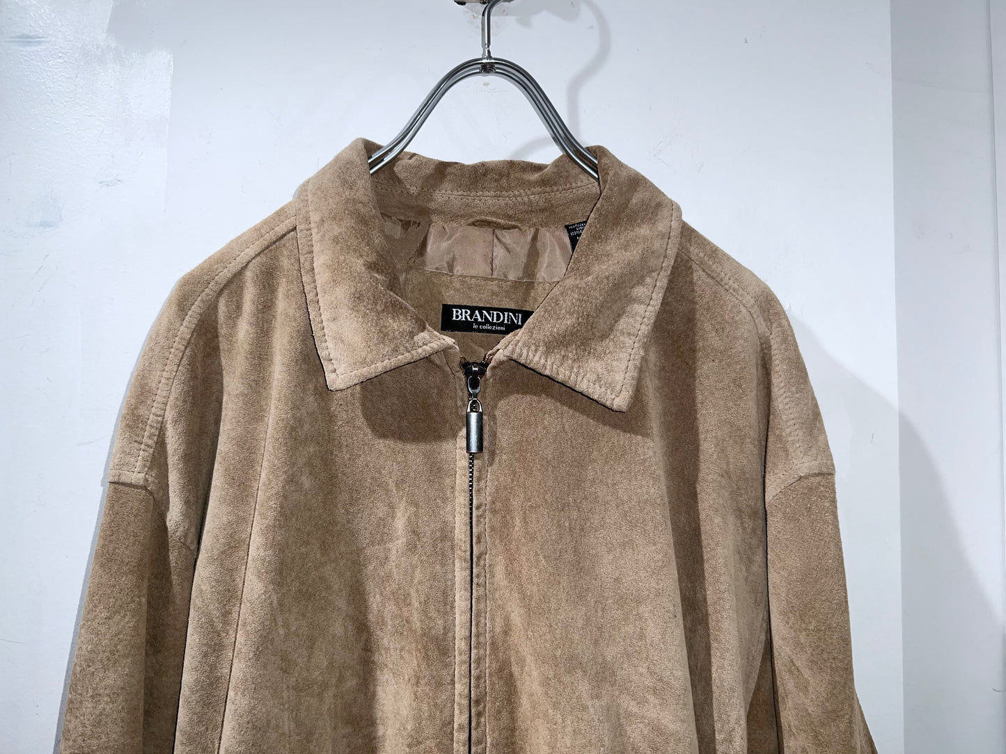 BRANDINI Leather Zip-Up Jacket