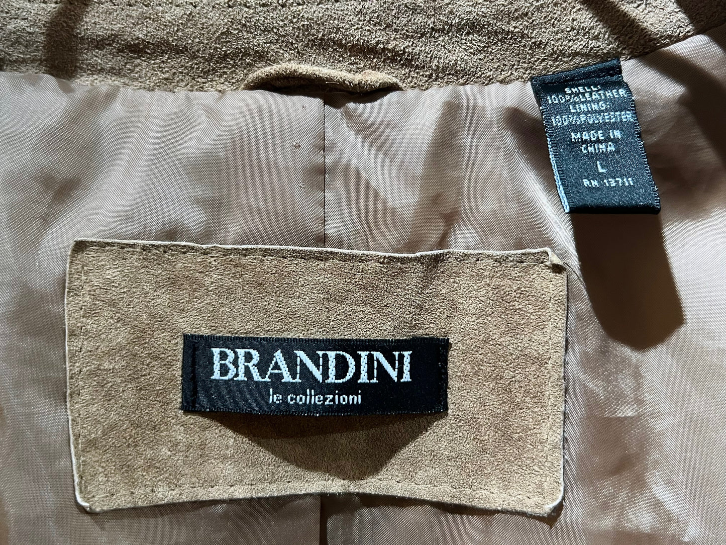 BRANDINI Leather Zip-Up Jacket
