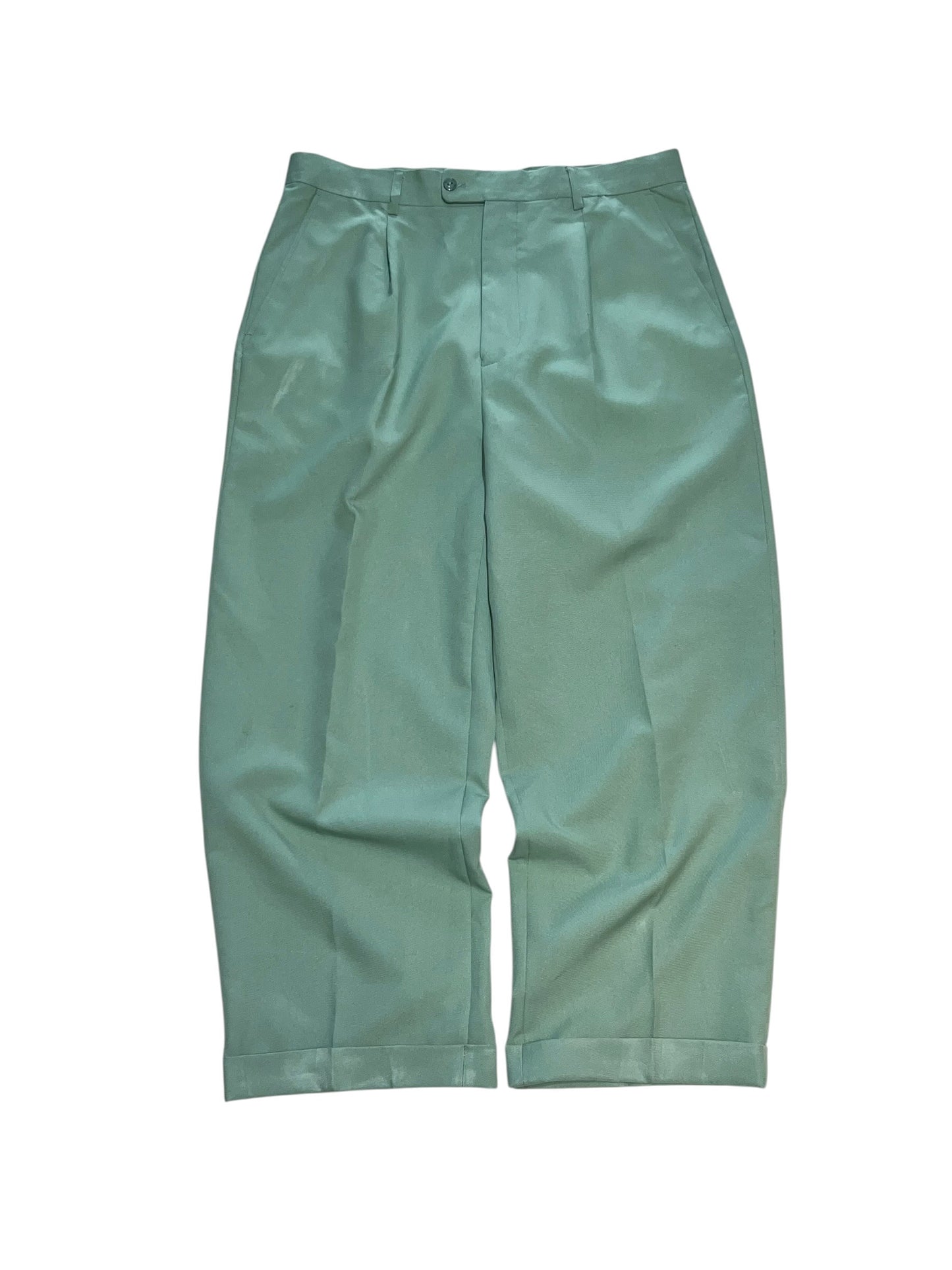 Spring Green Wide Slacks Pants
