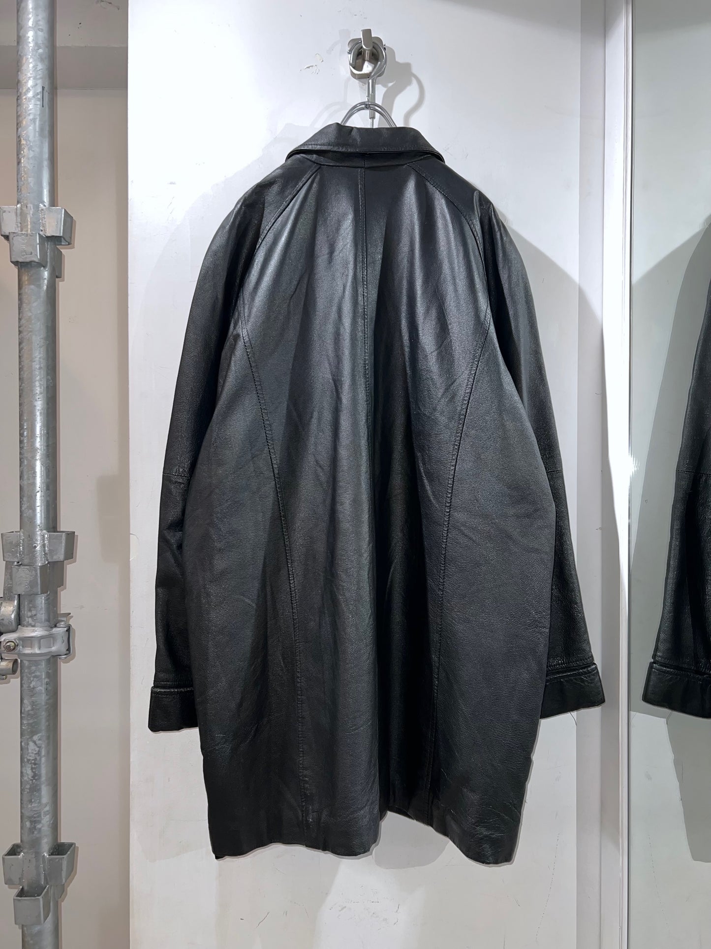 old Leather Zip Thru Coat