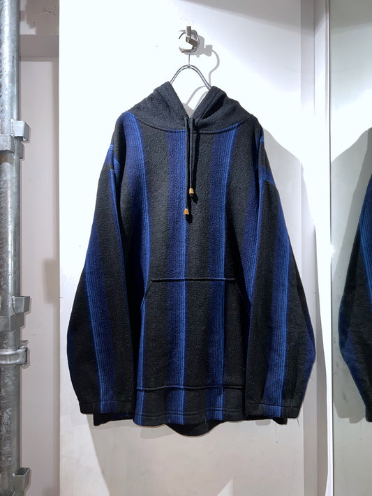 00s Striped Fleece Hoodie