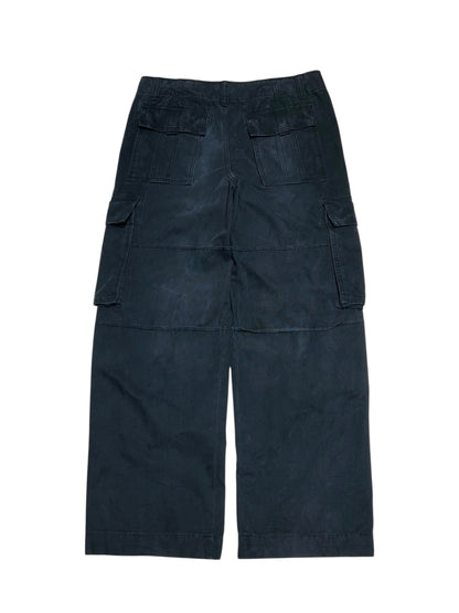 No Boundaries Faded Black Wide Cargo Pants