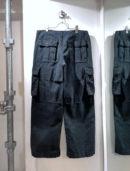 No Boundaries Faded Black Wide Cargo Pants