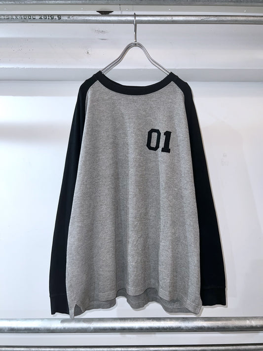 90s Back to Basics Rayon mix Raglan Thermal Cut Sewn