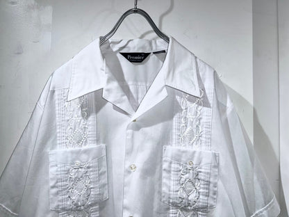 Vintage Premier White Guayabera Shirt