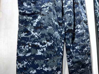 Blue Digital Camouflage Military Pants