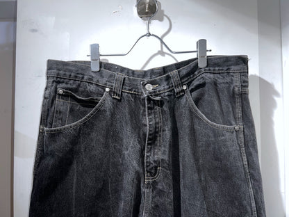 NOBLE JEANS Rugged Black Wide Denim Pants