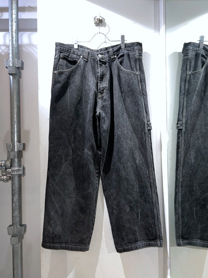 NOBLE JEANS Rugged Black Wide Denim Pants