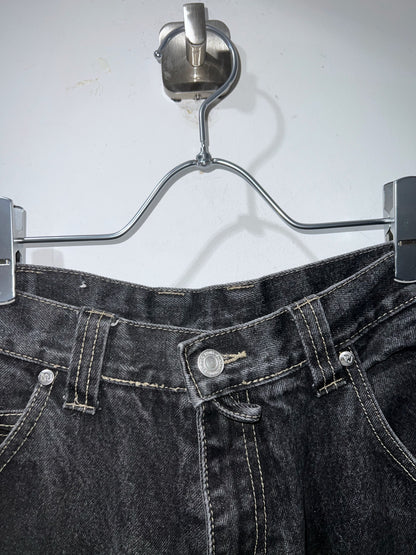 NOBLE JEANS Rugged Black Wide Denim Pants