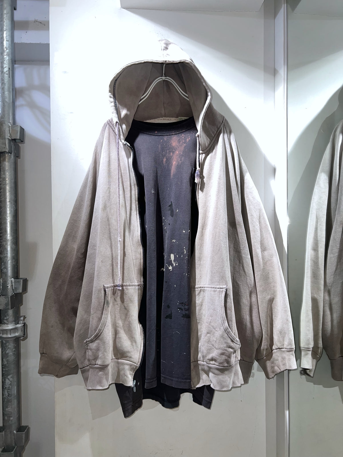 90s Bay Trading Thermal-lined Zip Up Hoodie