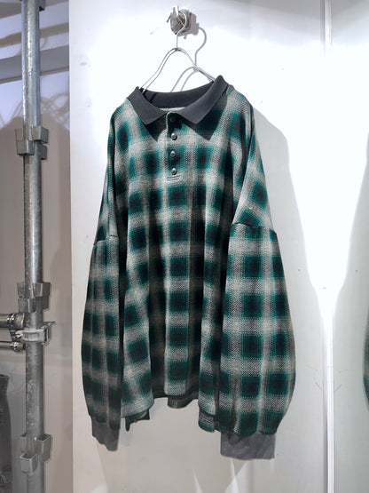 00s GREYSTONE Oversized Ombre Polo