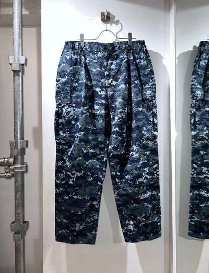 Blue Digital Camouflage Military Pants