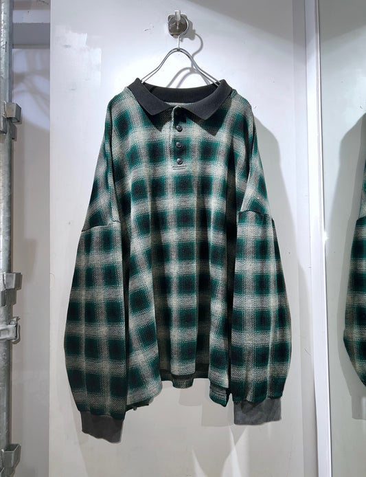 00s GREYSTONE Oversized Ombre Polo
