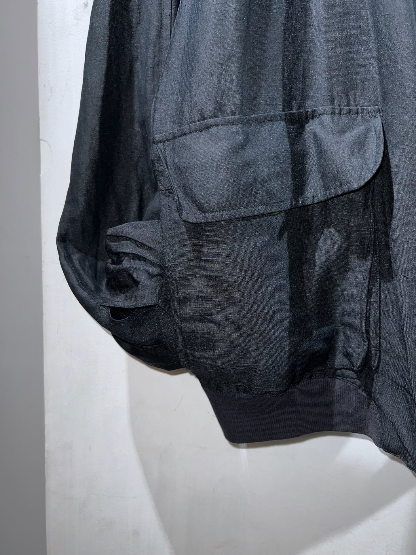 Vintage Silk×Linen Comfort Blouson