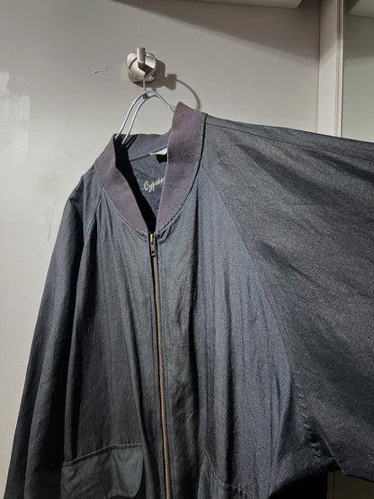 Vintage Silk×Linen Comfort Blouson
