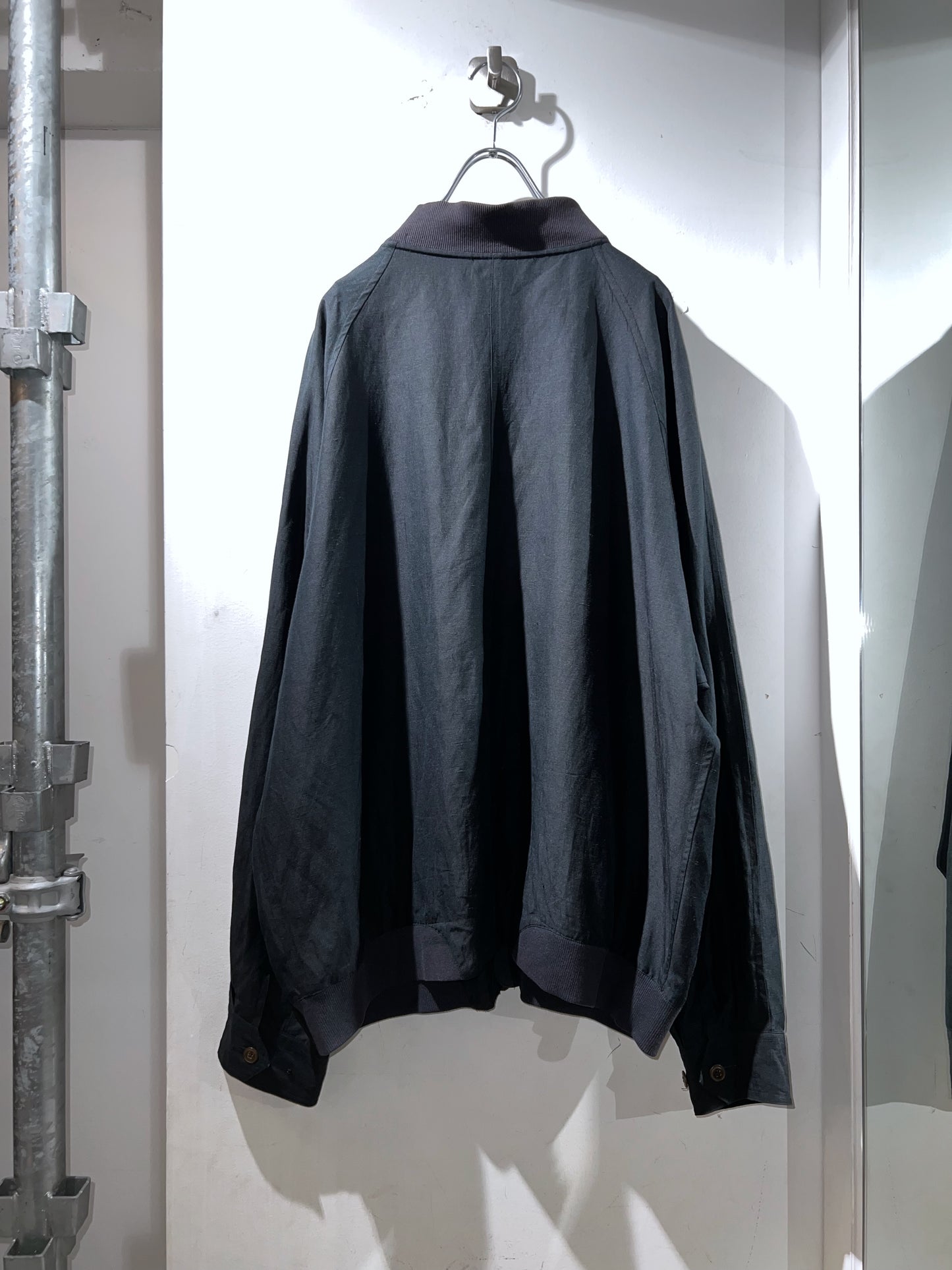 Vintage Silk×Linen Comfort Blouson