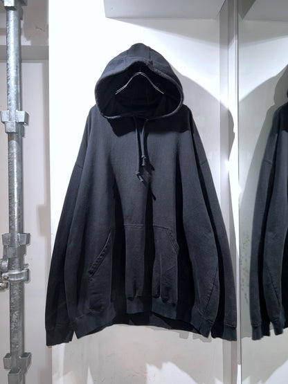 Old Solid Black Oversized Hoodie
