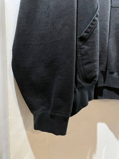 Old Solid Black Oversized Hoodie
