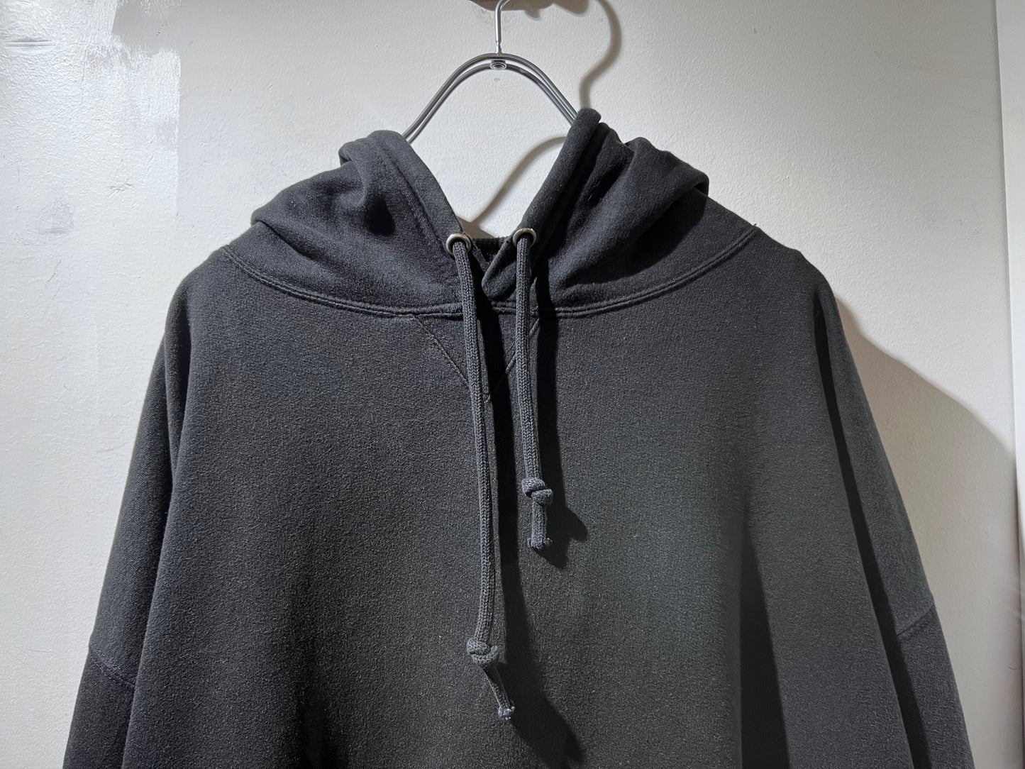 Old Solid Black Oversized Hoodie