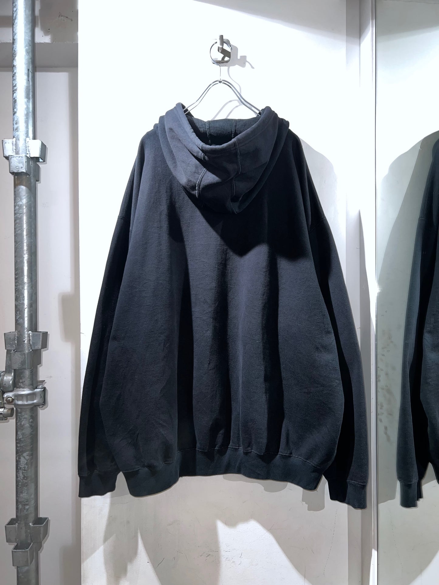 Old Solid Black Oversized Hoodie