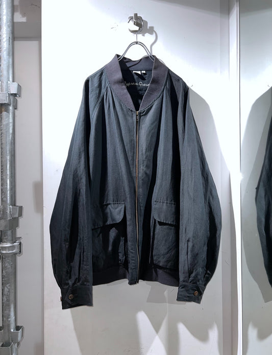 Vintage Silk×Linen Comfort Blouson
