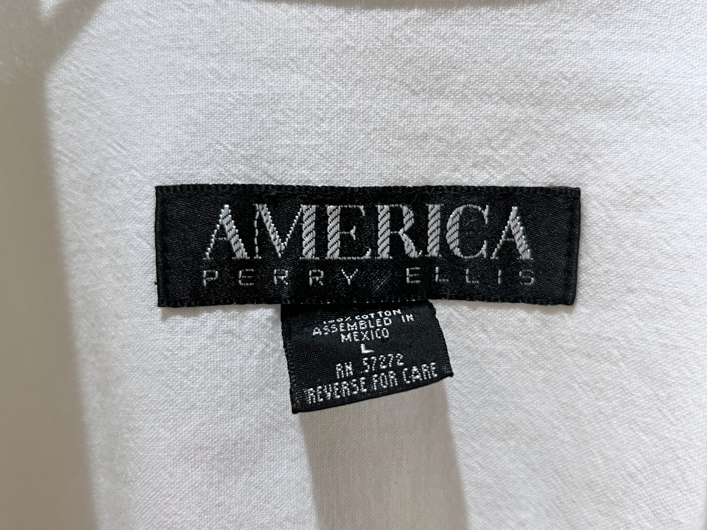 Perry Ellis Natural Cotton Design Shirt