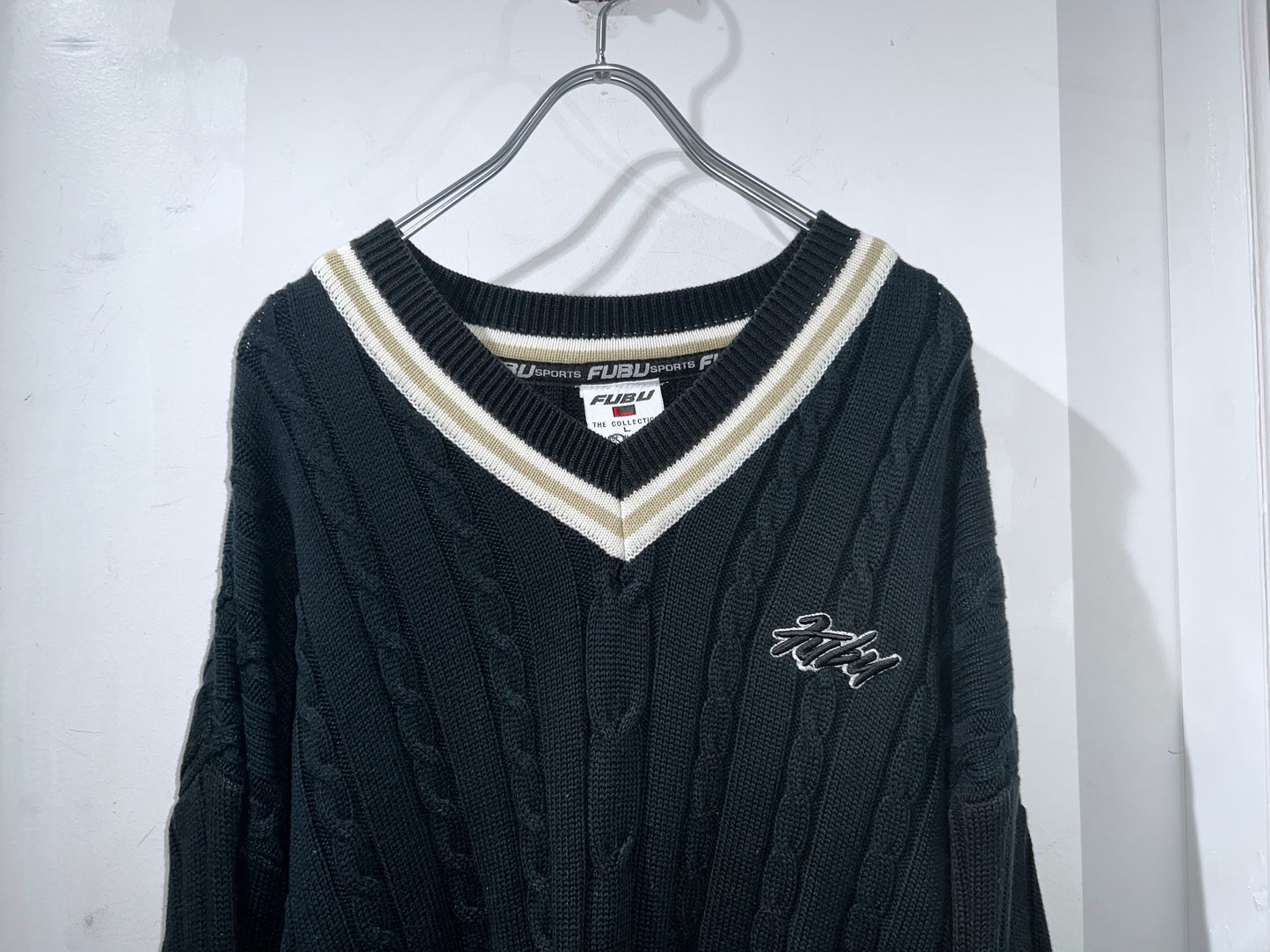 00s FUBU Tilden Knit Sweater