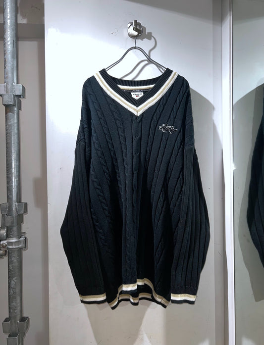 00s FUBU Tilden Knit Sweater