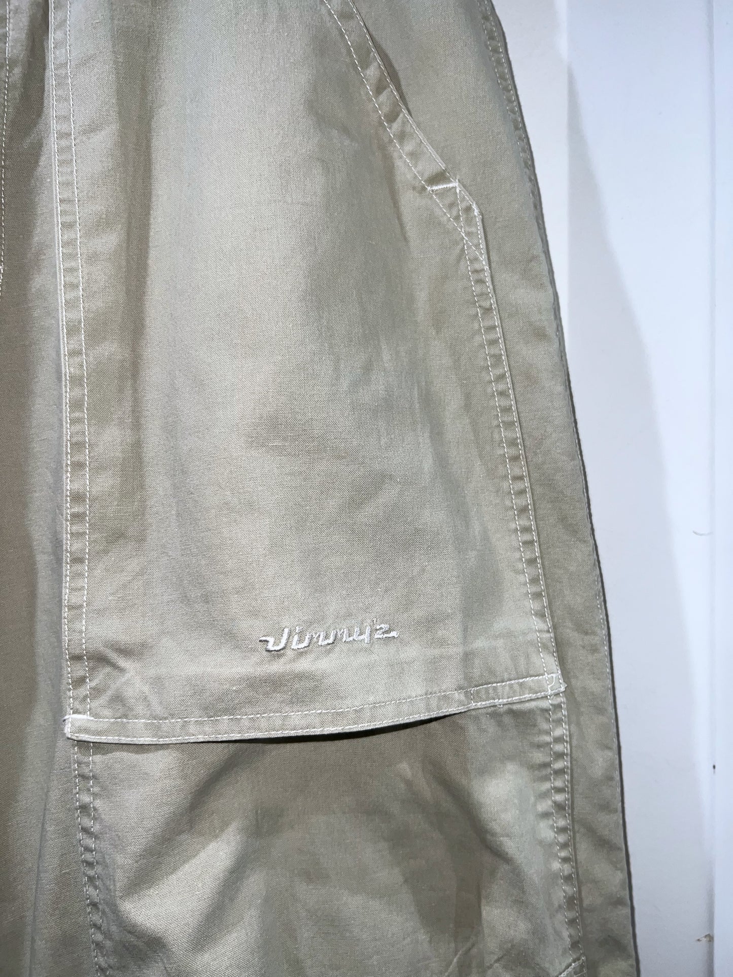 90s Vintage JIMMY'S Velcro Waist Wide Crop Pants