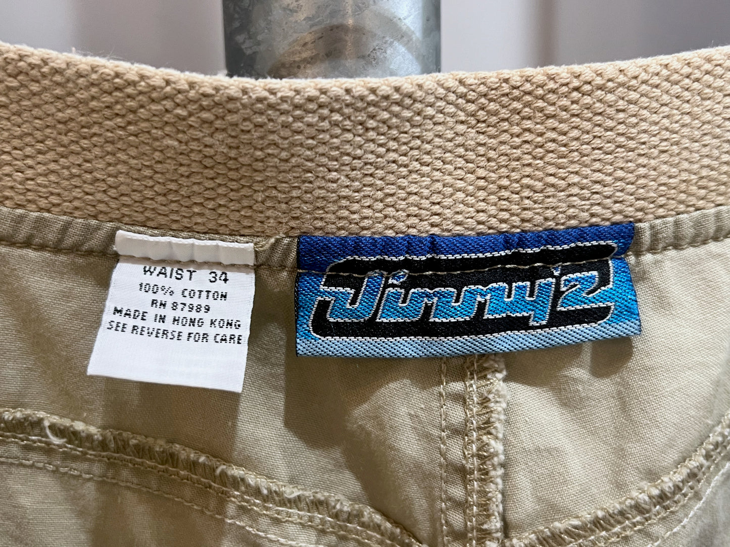 90s Vintage JIMMY'S Velcro Waist Wide Crop Pants