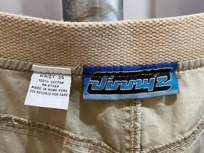 90s Vintage JIMMY'S Velcro Waist Wide Crop Pants
