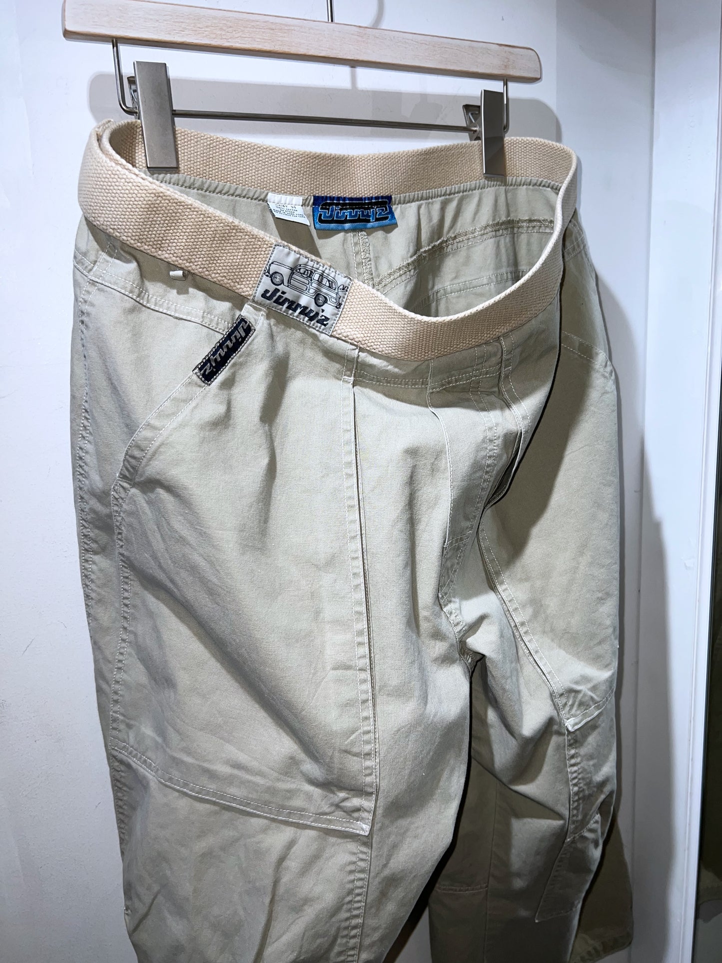 90s Vintage JIMMY'S Velcro Waist Wide Crop Pants
