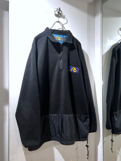 90s RHINOCEROS SPORT Fleece × Nylon Half-Zip Shirt