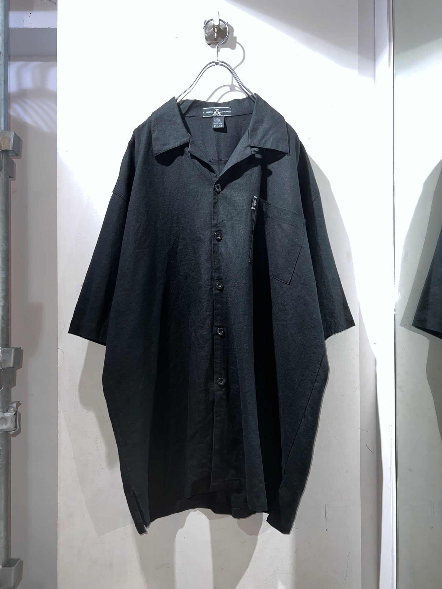OLD SKOOL CLOTHING CO. Linen Oversized Open Collar Shirt