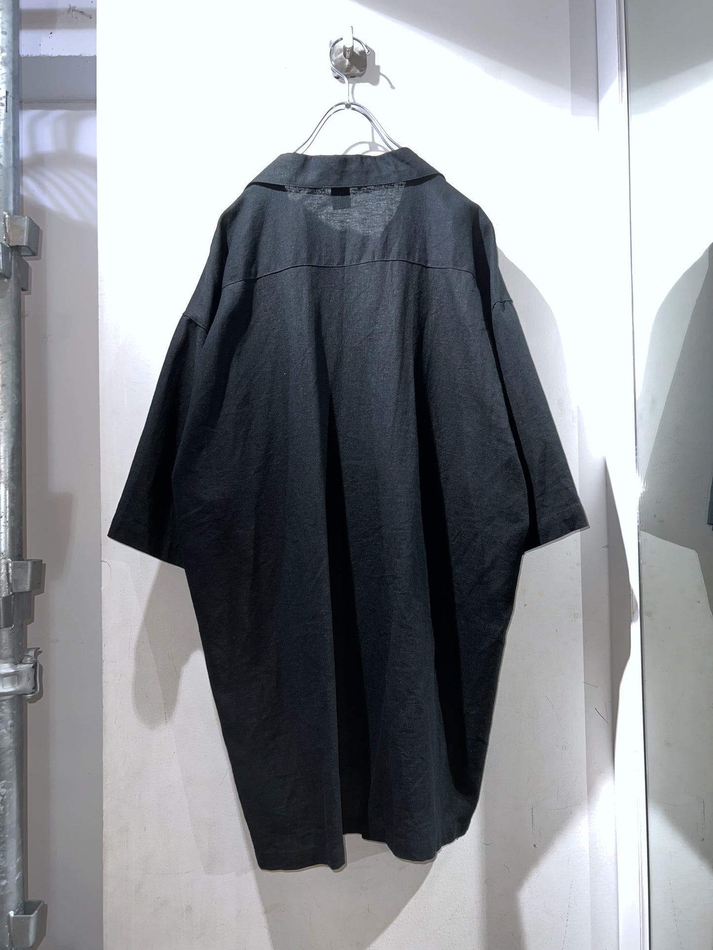 OLD SKOOL CLOTHING CO. Linen Oversized Open Collar Shirt