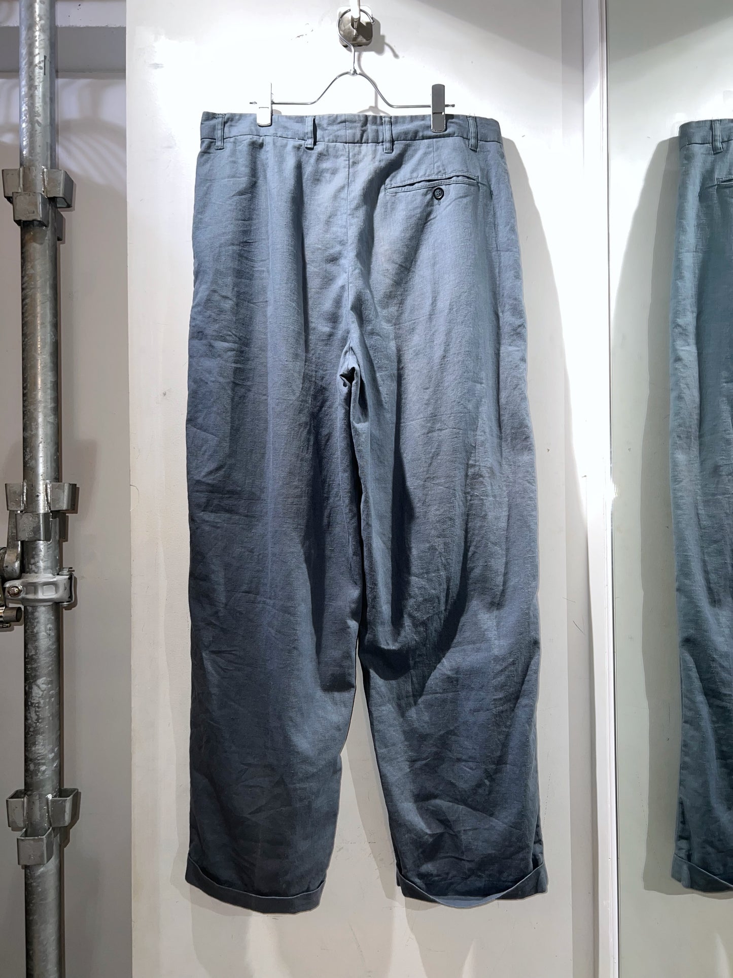 Old Linen mix Loose Wide Trousers