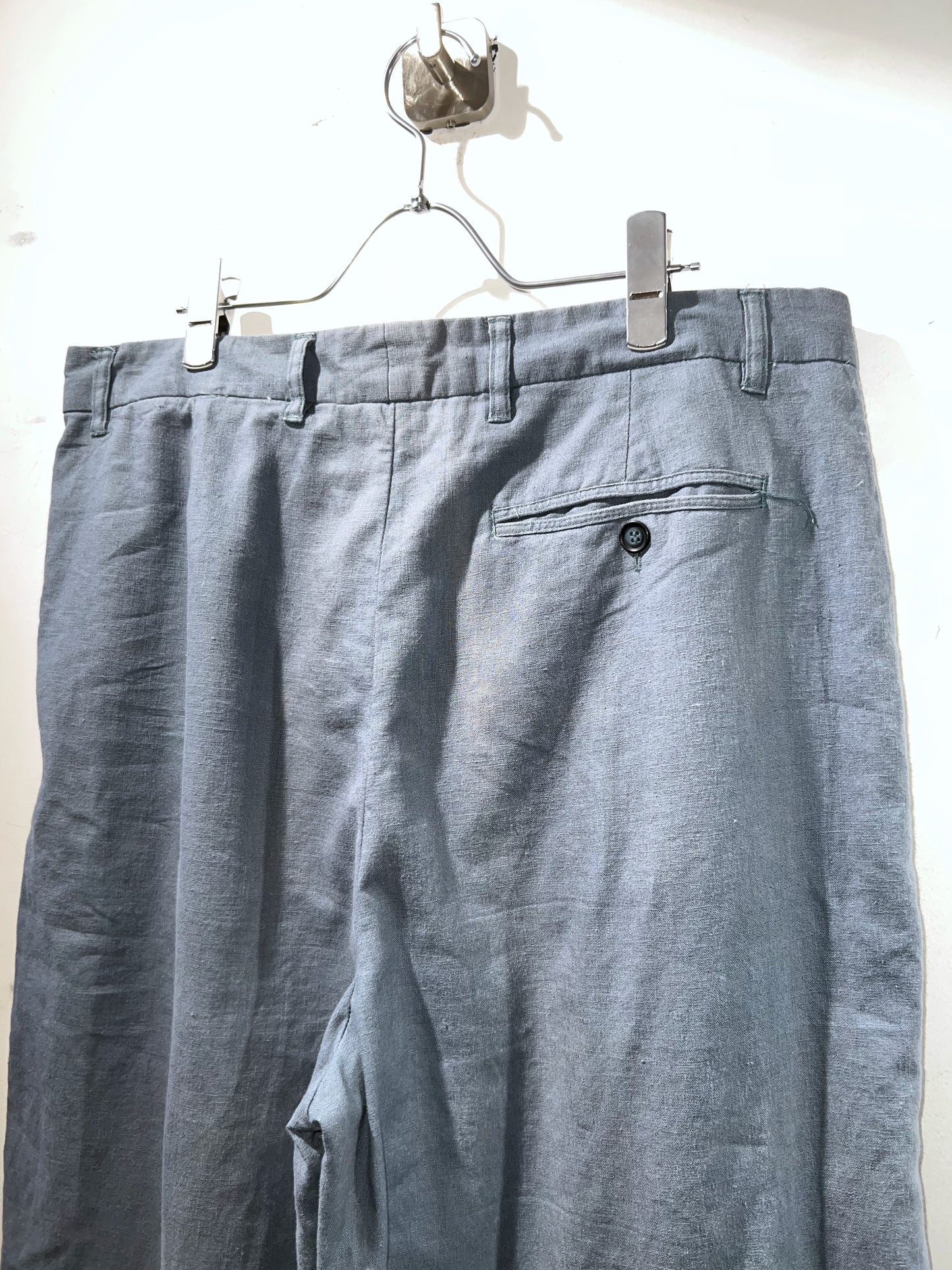 Old Linen mix Loose Wide Trousers