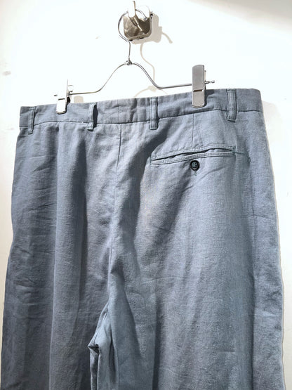 Old Linen mix Loose Wide Trousers