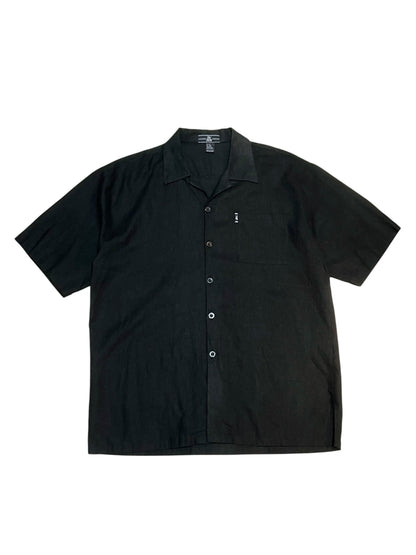 OLD SKOOL CLOTHING CO. Linen Oversized Open Collar Shirt