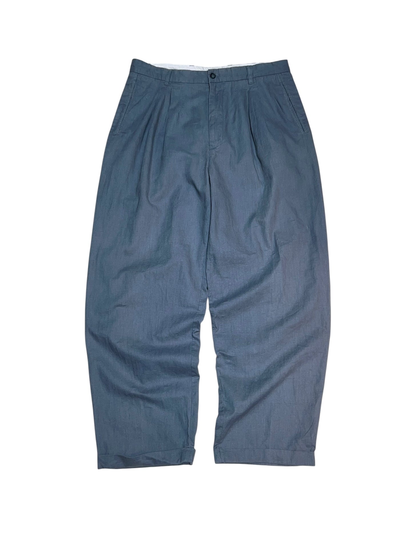 Old Linen mix Loose Wide Trousers