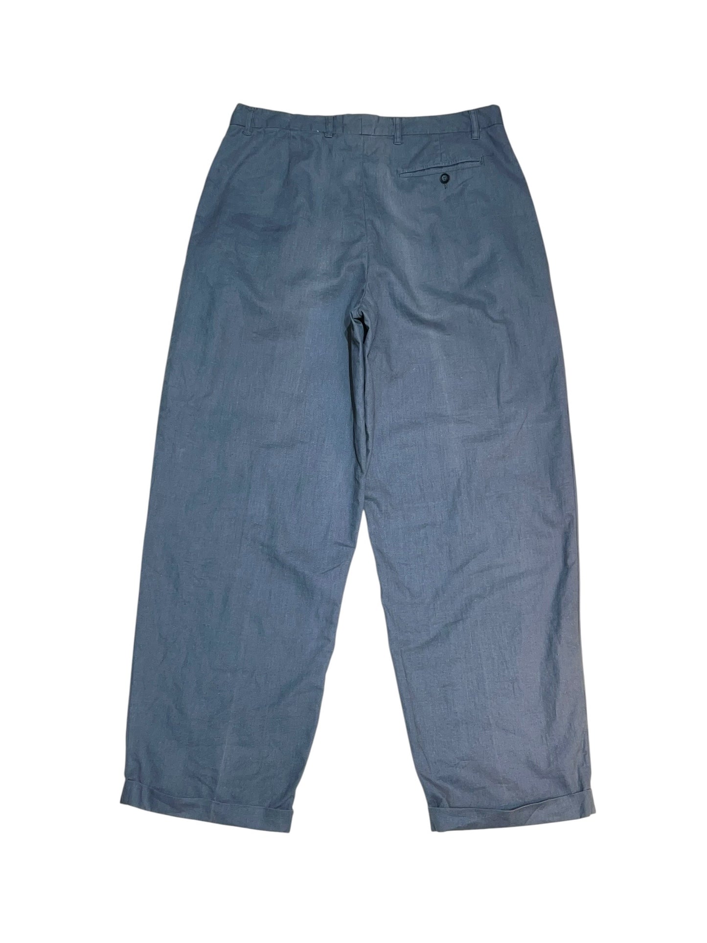 Old Linen mix Loose Wide Trousers