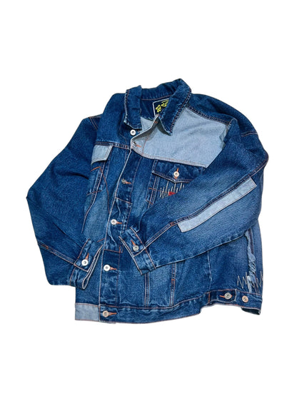 Texas Tuff Remake Style Patchwork Denim Jacket