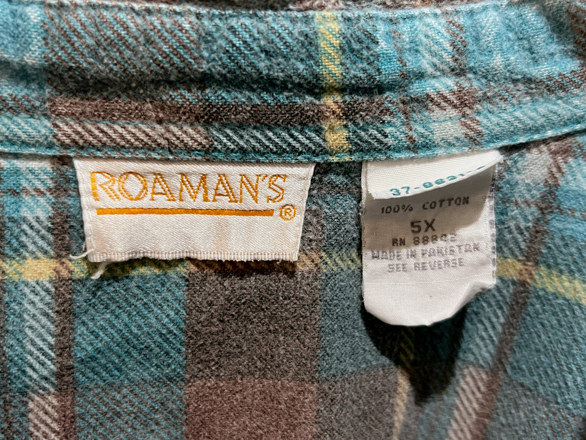 90s ROAMAN'S Oversized Flannel Shirt